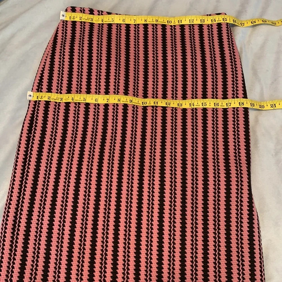 J CREW womens wool pencil skirt pink and brown knit stripes size 6 - Picture 6 of 7